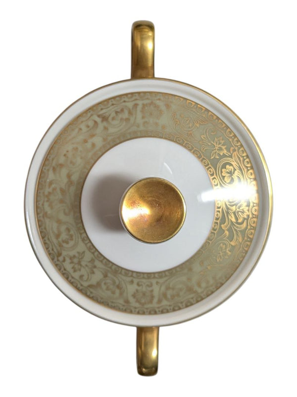 Sango “Versailles” Fine China Dinnerware Set – Gold Scroll Pattern