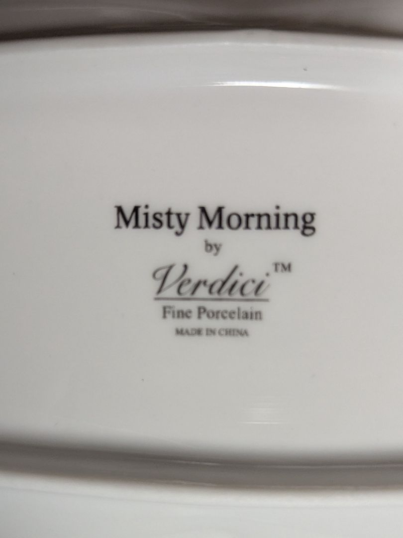 Verdici “Misty Morning” Fine Porcelain Oval Serving Platter