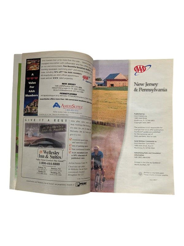 AAA TourBook: New Jersey & Pennsylvania – 2001 Edition