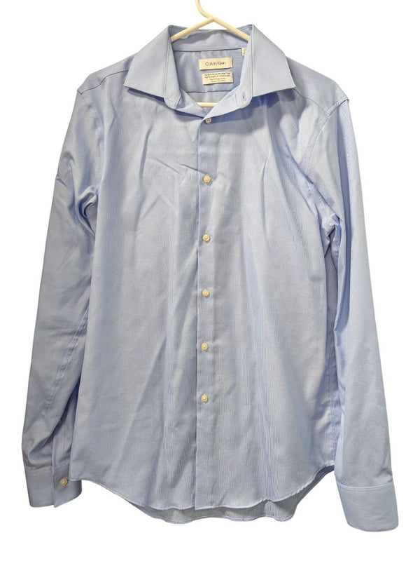 Calvin Klein Performance Wrinkle-Free Slim Fit Dress Shirt – Light Blue