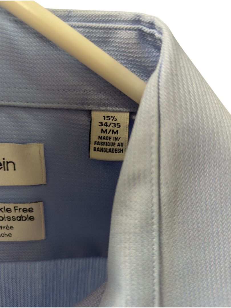 Calvin Klein Performance Wrinkle-Free Slim Fit Dress Shirt – Light Blue