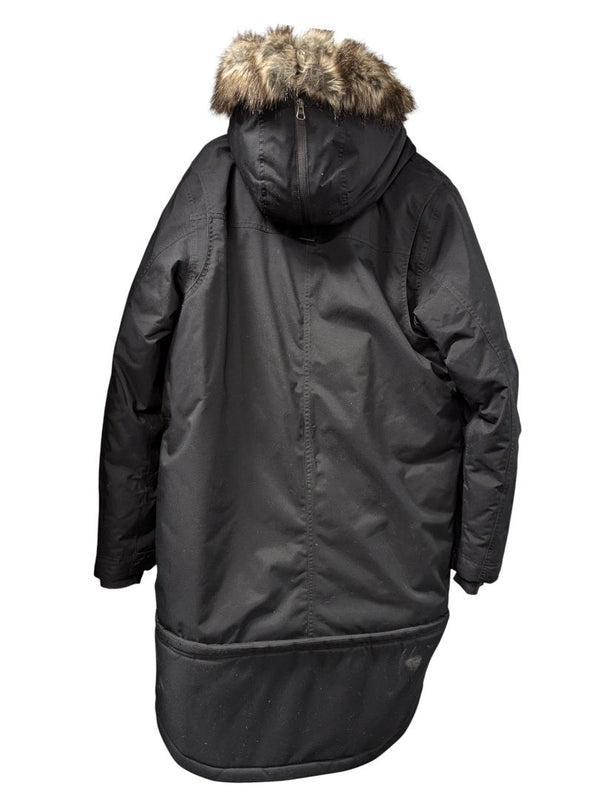 Eddie Bauer WeatherEdge Down Parka with Faux Fur Hood – Men’s Small
