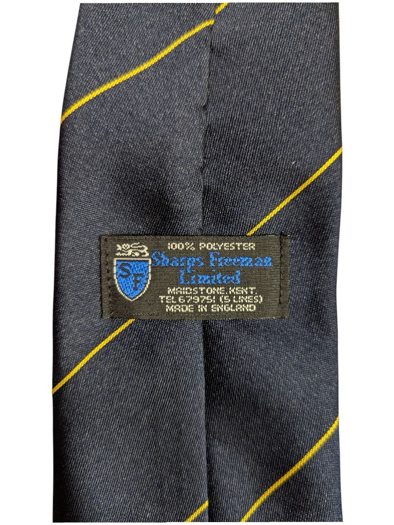 Yves Saint Laurent Navy Blazer with Crest and Tie