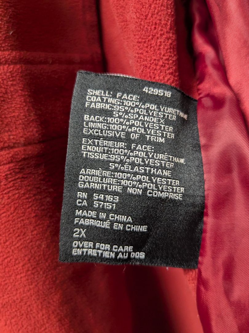 Company Ellen Tracy Red Hooded Softshell Coat