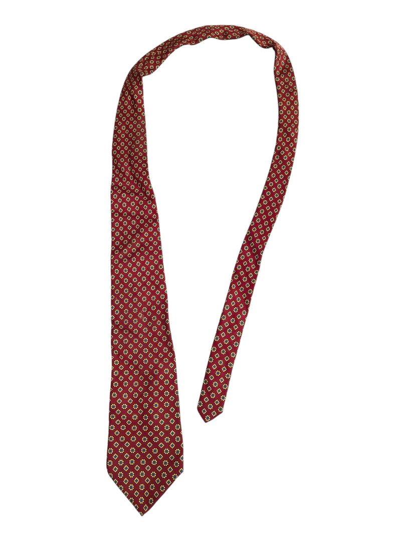 Signature Angelo Red Silk Patterned Tie