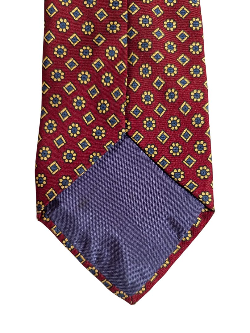Signature Angelo Red Silk Patterned Tie