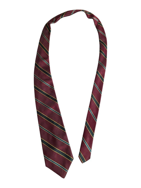 Giancarlo Collection Burgundy Striped Silk Tie