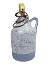 Blue & White Speckled Stoneware Jug Table Lamp