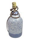 Blue & White Speckled Stoneware Jug Table Lamp