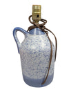 Blue & White Speckled Stoneware Jug Table Lamp