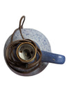 Blue & White Speckled Stoneware Jug Table Lamp