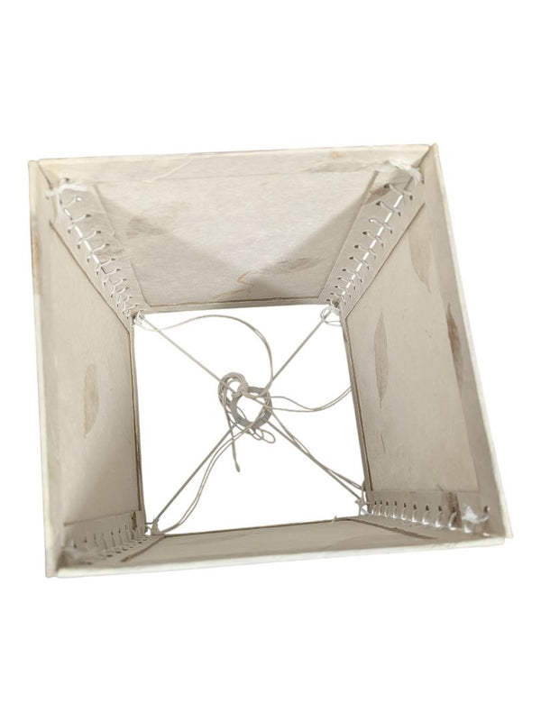 Handmade Pressed Leaf Paper Square Lamp Shade