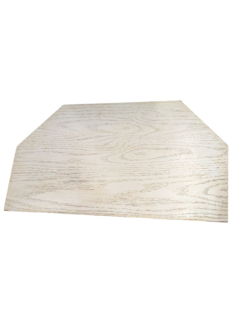 Distressed Wood Wall Console Shelf with Carved Detail