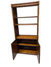 Walnut Finish Display Hutch with Lower Cabinet Storage