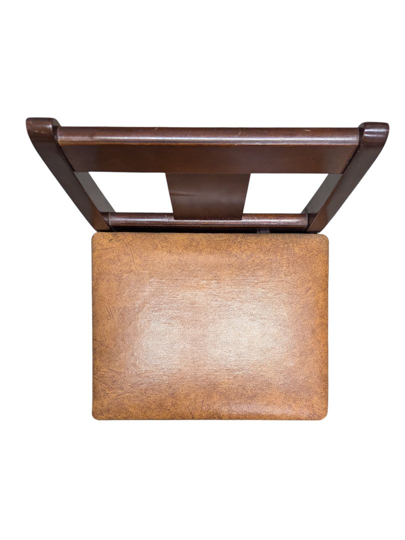 Solid Wood Storage Chair with Hinged Upholstered Seat