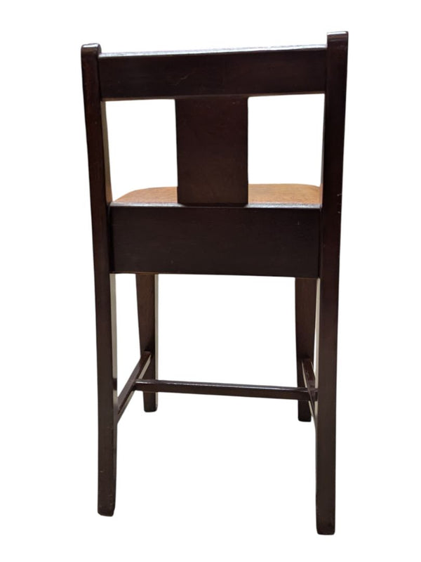 Solid Wood Storage Chair with Hinged Upholstered Seat