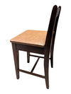 Solid Wood Storage Chair with Hinged Upholstered Seat
