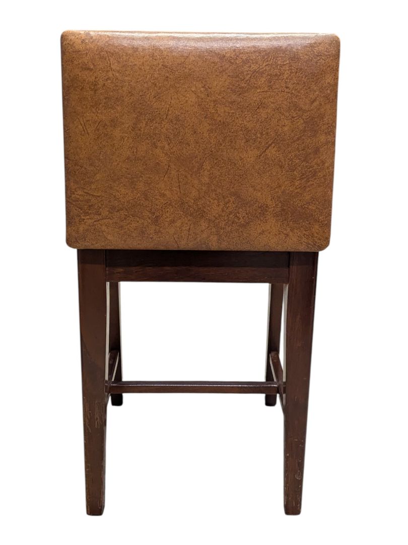 Solid Wood Storage Chair with Hinged Upholstered Seat