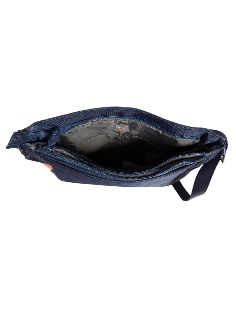 Heys HiLite RFID Shield Dual Zip Crossbody Bag – Navy