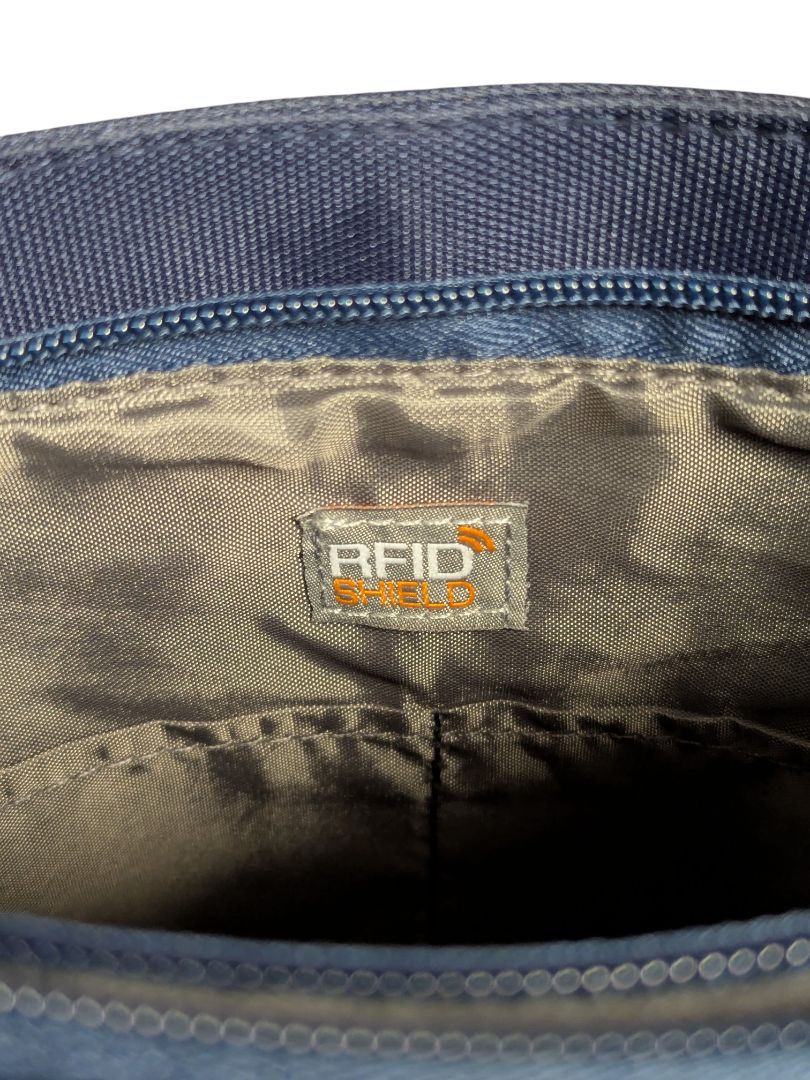 Heys HiLite RFID Shield Dual Zip Crossbody Bag – Navy