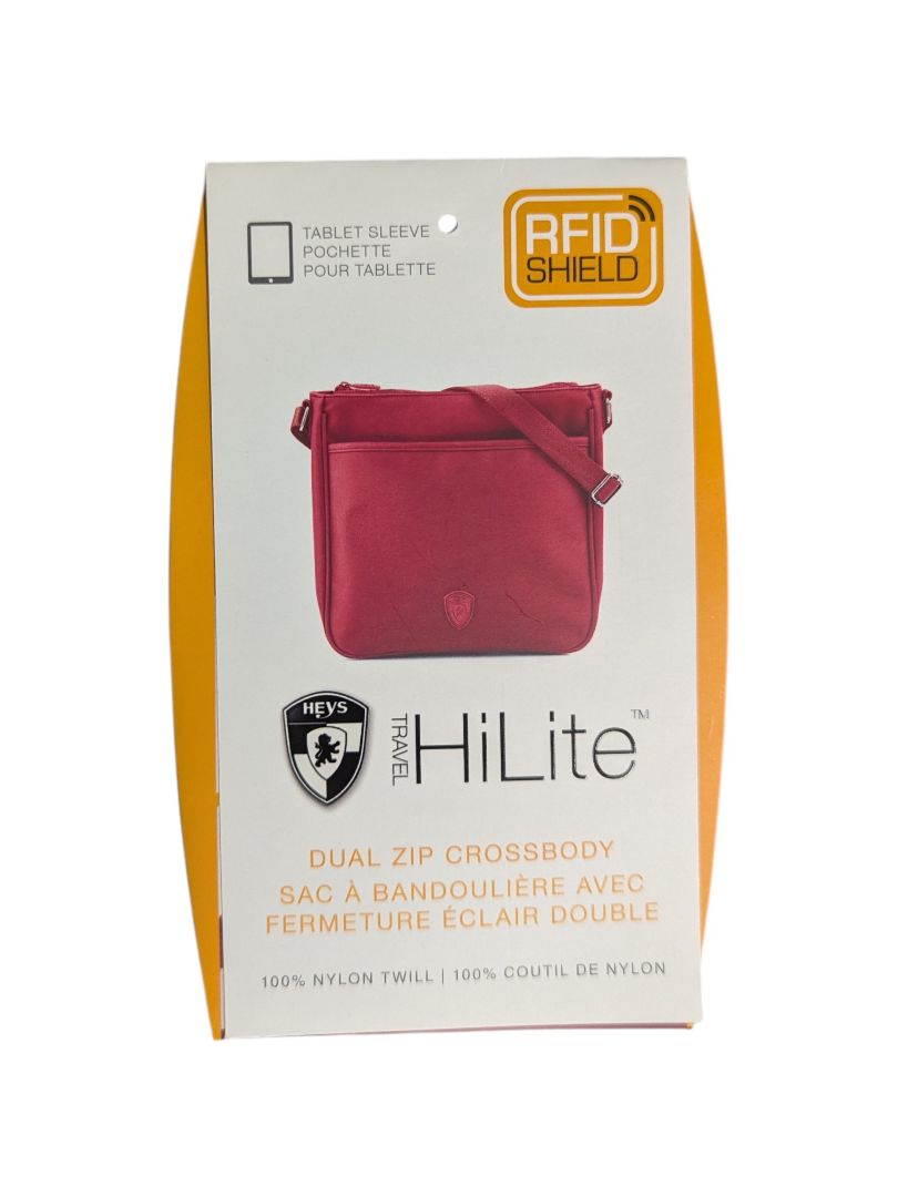 Heys HiLite RFID Shield Dual Zip Crossbody Bag – Navy