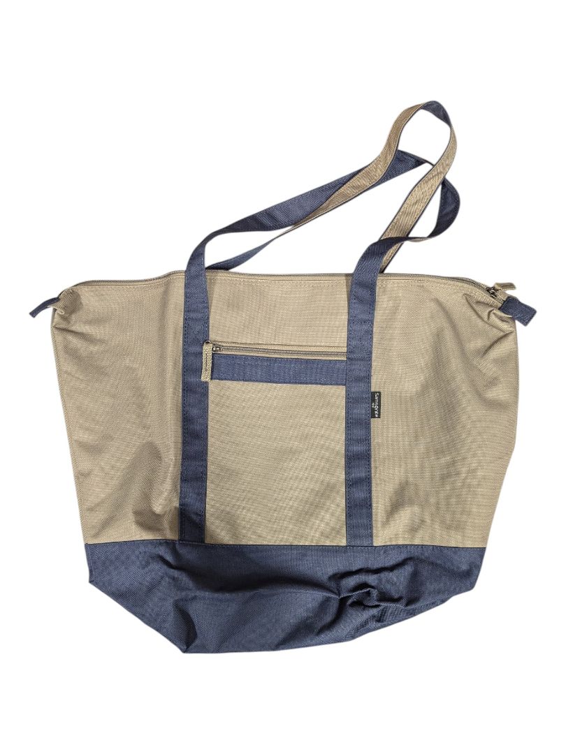 Samsonite Canvas Tote Bag – Beige & Navy