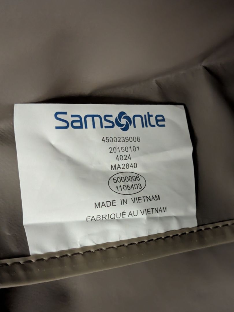 Samsonite Canvas Tote Bag – Beige & Navy