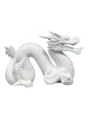 White Glazed Ceramic Dragon Figurine