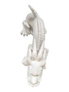 White Glazed Ceramic Dragon Figurine