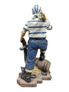 Vintage Nautical Sailor Figurine with Anchor & Barrel