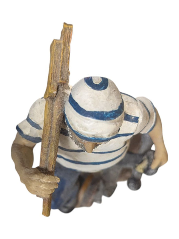 Vintage Nautical Sailor Figurine with Anchor & Barrel