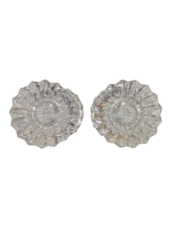 Pair of Vintage Pressed Glass Votive Holders / Mini Vases