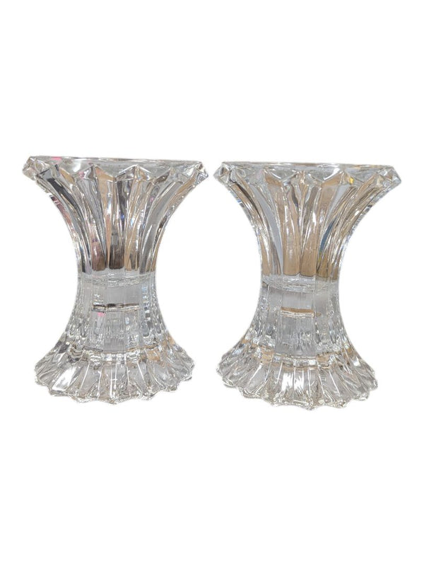 Pair of Vintage Pressed Glass Votive Holders / Mini Vases