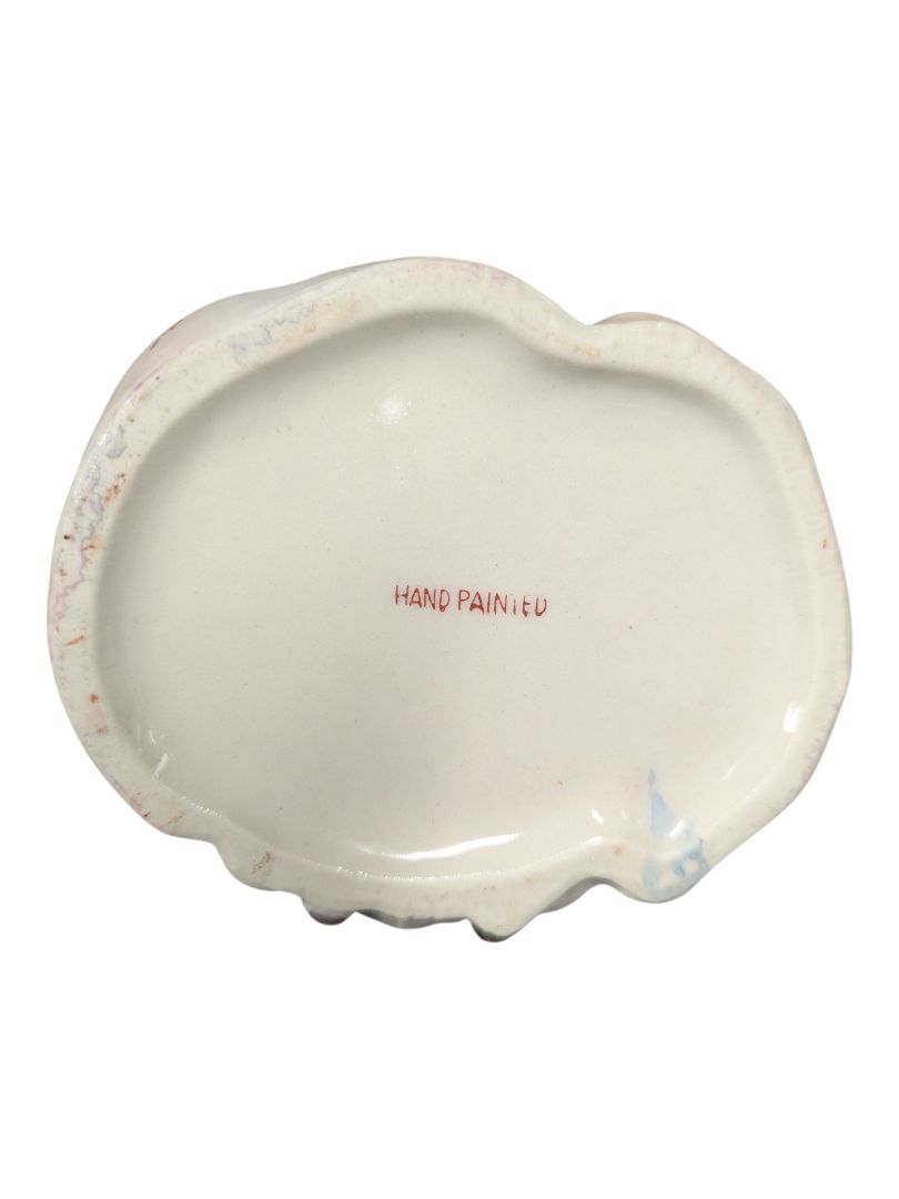 Pair of Hand-Painted Porcelain Lady Trinket Boxes