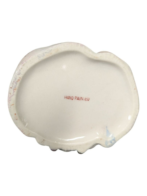 Pair of Hand-Painted Porcelain Lady Trinket Boxes
