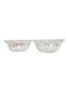 Pair of Vintage Pressed Glass Dessert Bowls