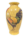 Fitz and Floyd Rooster Vase – Honeycomb Pattern