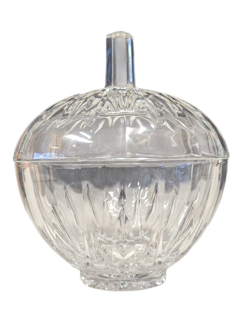 Vintage Pressed Glass Covered Candy Dish