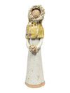Signed Studio Pottery Figure – Rustic Hooded Girl
