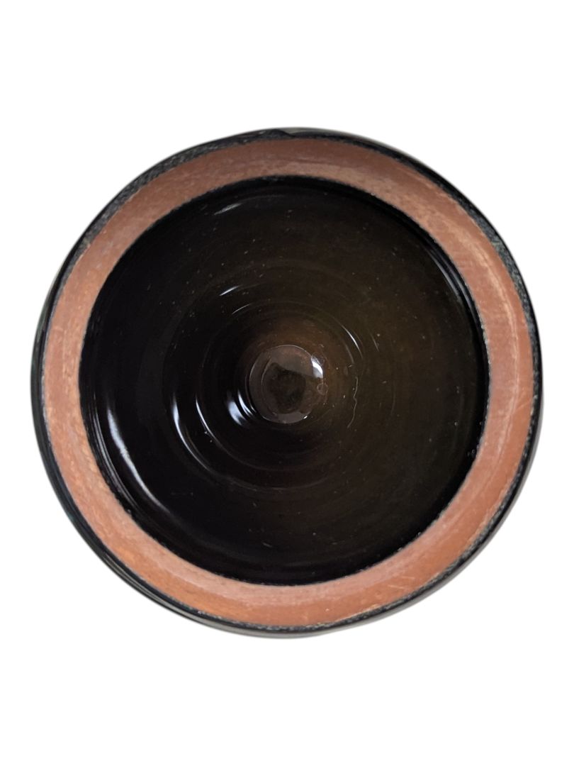 Blue Mountain Pottery Green Glaze Pedestal Urn Vase