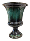 BMP Green Glaze Pedestal Urn Vase