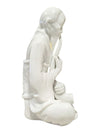 White Glazed Seated Asian Scholar Figurine