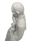 White Glazed Seated Asian Scholar Figurine