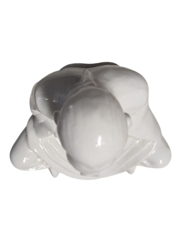 White Glazed Seated Asian Scholar Figurine