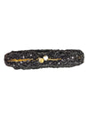 Black Beaded Evening Clutch Purse