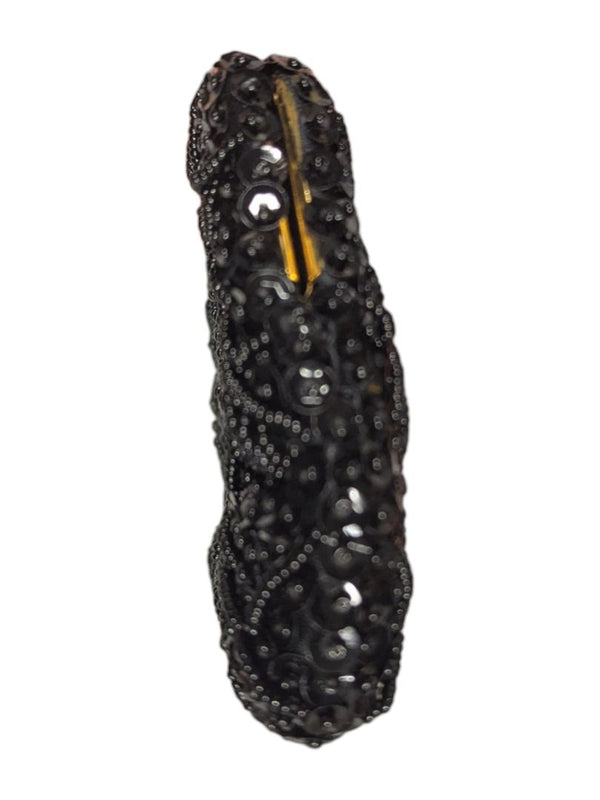 Black Beaded Evening Clutch Purse