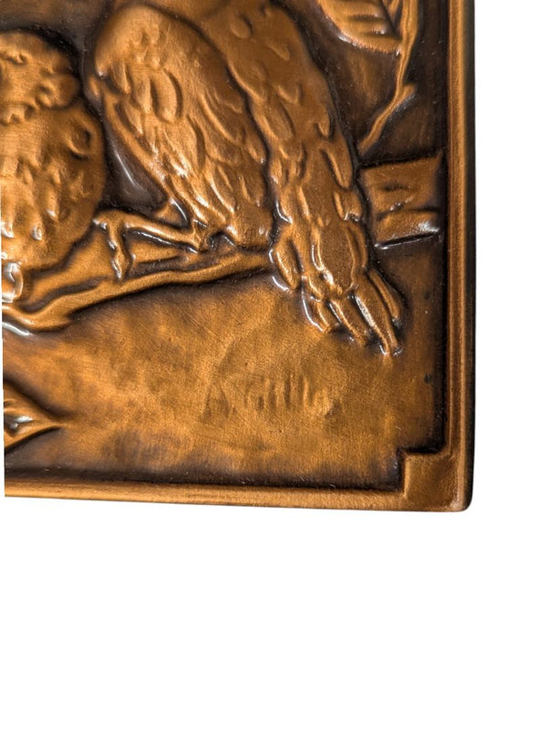 Canadian Decorative Copper Wall Plaque with Three Birds