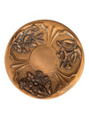 Albert Gilles Copper Wall Plate with Floral Relief