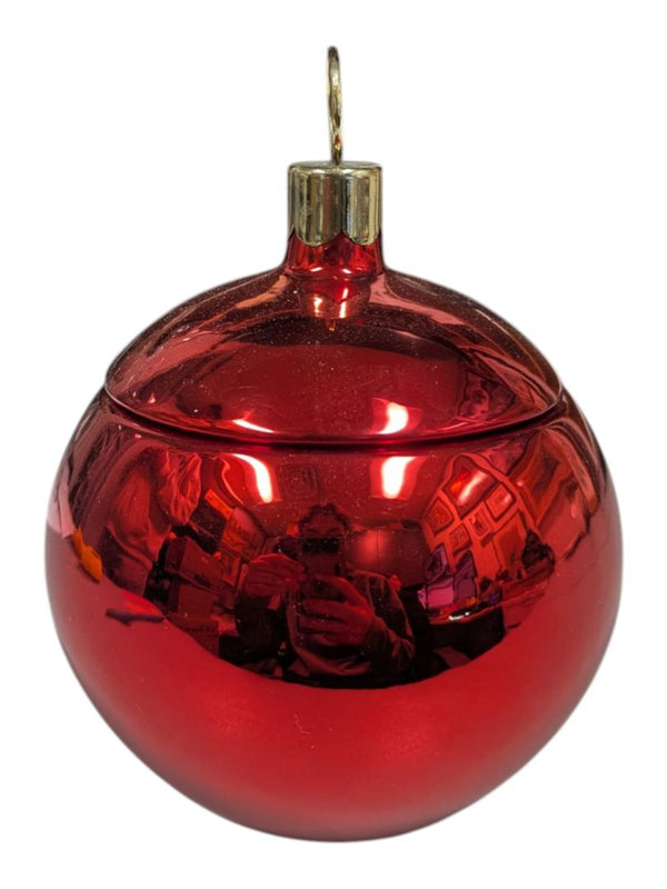 Tuxton Red Ornament Style Covered Candy Dish