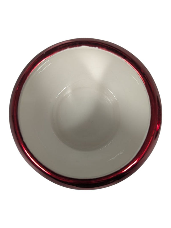 Tuxton Red Ornament Style Covered Candy Dish